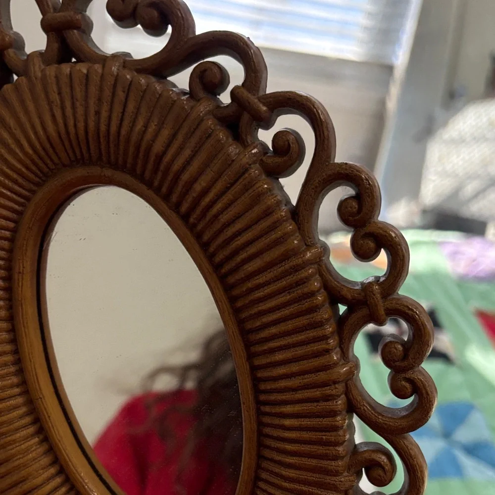 American Vintage Brown Ornate Wall Mirrors